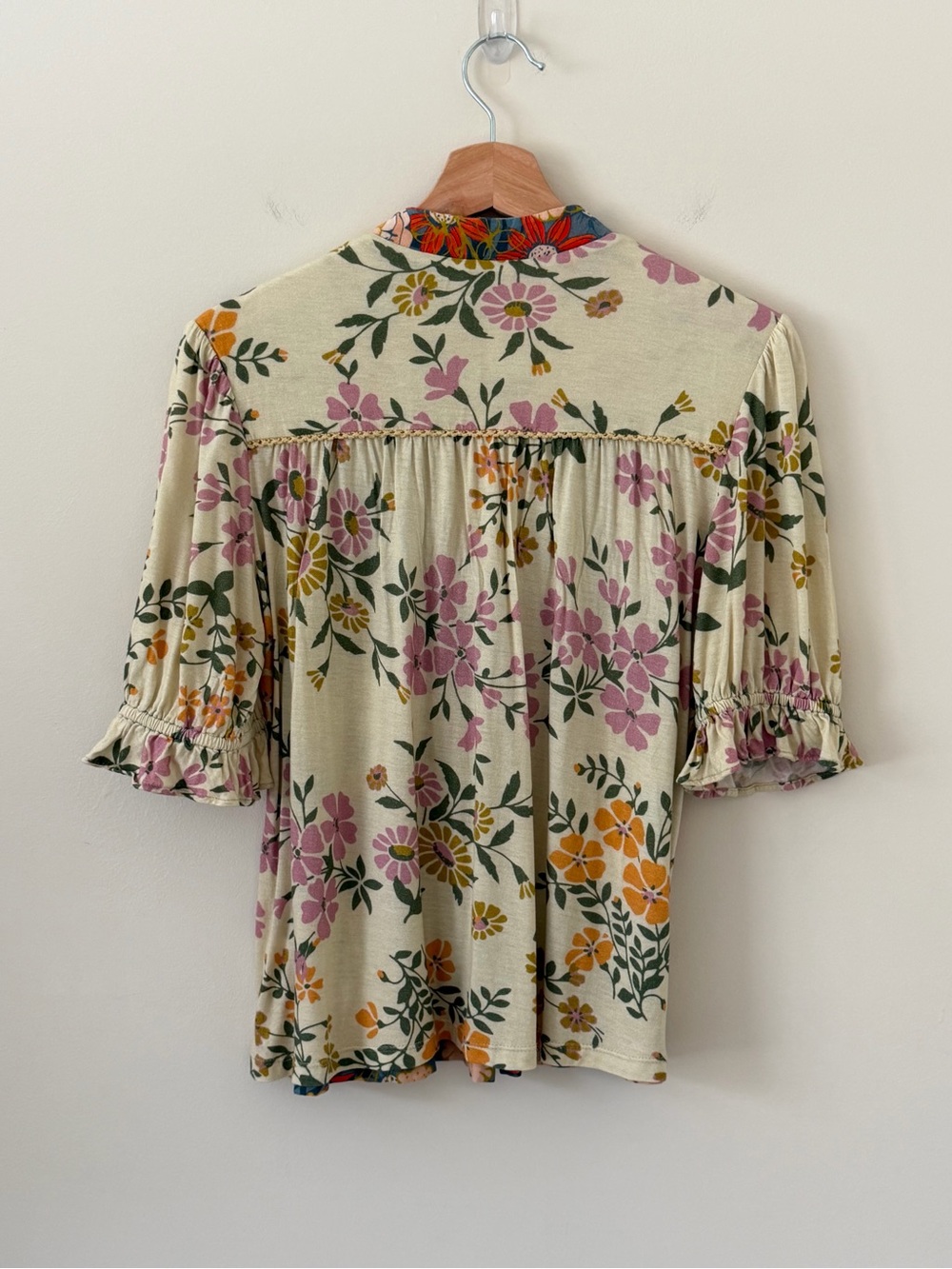 Anthropologie BI-nk Stephanie top boho flowers artsy Size Small - Picture 9 of 13